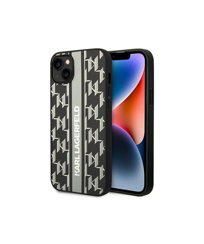 Karl Lagerfeld KLHCP14MPGKLSKG iPhone 14 Plus 6.7 "hardcase gray / gray Monogram Stripe
