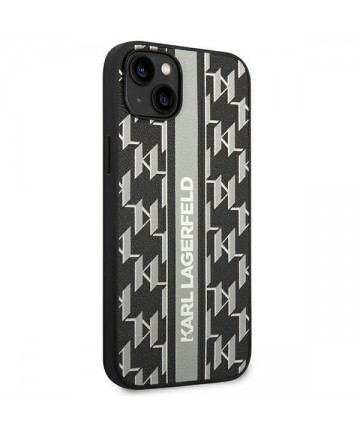 Karl Lagerfeld KLHCP14MPGKLSKG iPhone 14 Plus 6.7 "hardcase gray / gray Monogram Stripe