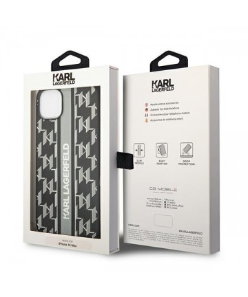 Karl Lagerfeld KLHCP14MPGKLSKG iPhone 14 Plus 6.7 "hardcase gray / gray Monogram Stripe