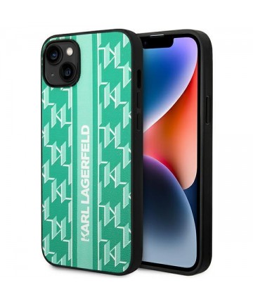 Karl Lagerfeld KLHCP14MPGKLSKN iPhone 14 Plus 6.7 "hardcase green / green Monogram Stripe