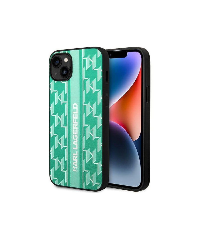 Karl Lagerfeld KLHCP14MPGKLSKN iPhone 14 Plus 6.7 "hardcase green / green Monogram Stripe