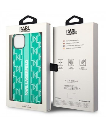 Karl Lagerfeld KLHCP14MPGKLSKN iPhone 14 Plus 6.7 "hardcase green / green Monogram Stripe