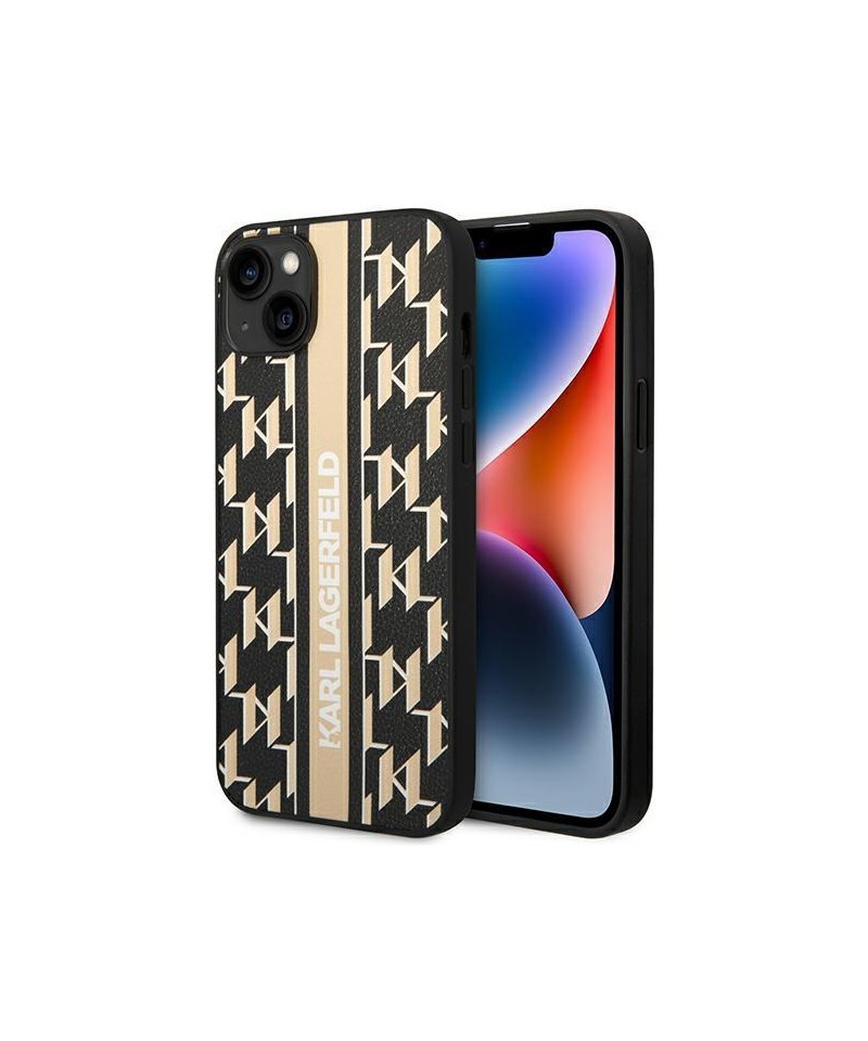 Karl Lagerfeld KLHCP14MPGKLSKW iPhone 14 Plus 6,7 "hardcase brown / brown Monogram Stripe