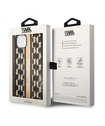 Karl Lagerfeld KLHCP14MPGKLSKW iPhone 14 Plus 6,7 "hardcase brown / brown Monogram Stripe