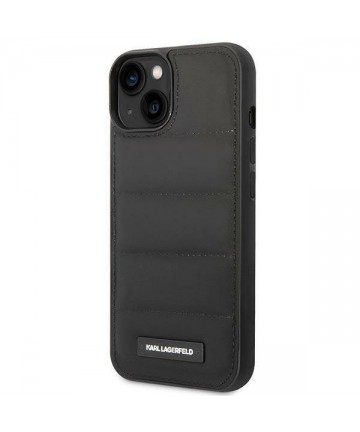 Karl Lagerfeld Puffy Elongated Logo Case for iPhone 14 Plus - Black