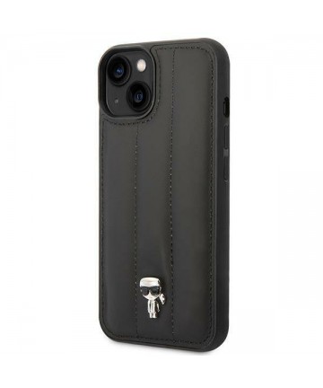 Karl Lagerfeld Puffy Ikonik Pin Case for iPhone 14 Plus - Black