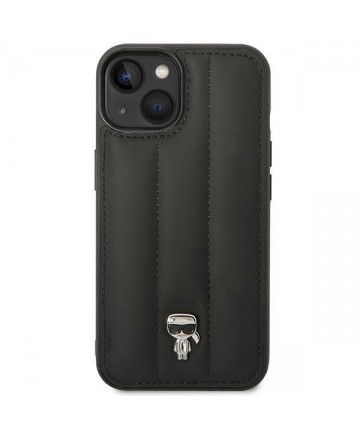 Karl Lagerfeld Puffy Ikonik Pin Case for iPhone 14 Plus - Black