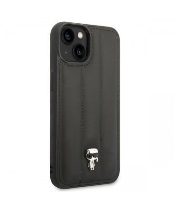 Karl Lagerfeld Puffy Ikonik Pin Case for iPhone 14 Plus - Black