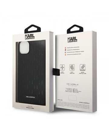 Karl Lagerfeld KLHCP14MSAKLHPK iPhone 14 Plus 6.7 "hardcase black / black Saffiano Mono Metal Logo