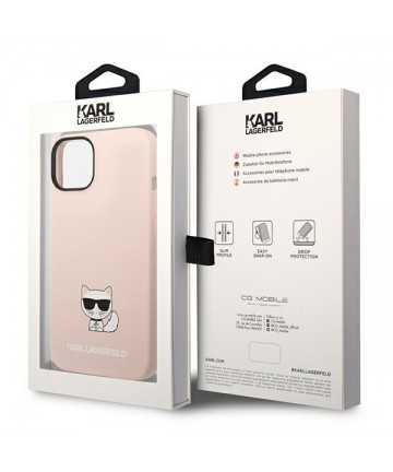 Karl Lagerfeld KLHCP14MSLCTPI iPhone 14 Plus 6.7 "hardcase light pink / light pink Silicone Choupette Body