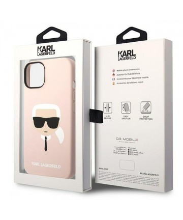 Karl Lagerfeld KLHCP14MSLKHLP iPhone 14 Plus 6.7 "hardcase pink / pink Silicone Karl's Head