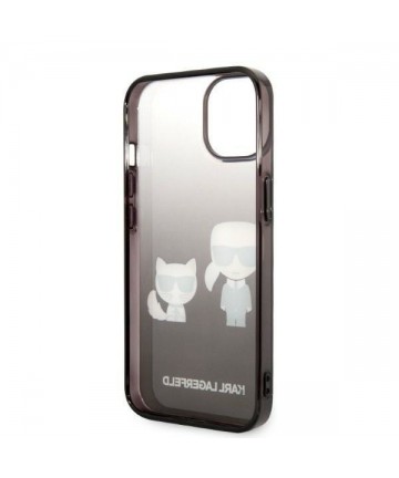 Karl Lagerfeld KLHCP14MTGKCK iPhone 14 Plus 6,7 "hardcase black / black Gradient Ikonik Karl & Choupette