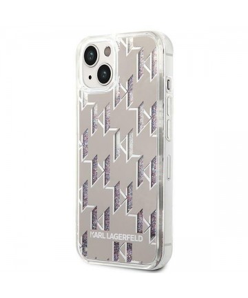 Karl Lagerfeld KLHCP14SLMNMS iPhone 14 6.1 "hardcase silver / silver Liquid Glitter Monogram