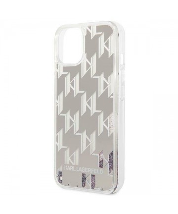 Karl Lagerfeld KLHCP14SLMNMS iPhone 14 6.1 "hardcase silver / silver Liquid Glitter Monogram