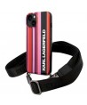 Karl Lagerfeld KLHCP14SSTSTP iPhone 14 6.1 "hardcase pink / pink Color Stripes Strap