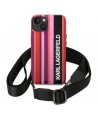 Karl Lagerfeld KLHCP14SSTSTP iPhone 14 6.1 "hardcase pink / pink Color Stripes Strap