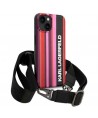 Karl Lagerfeld KLHCP14SSTSTP iPhone 14 6.1 "hardcase pink / pink Color Stripes Strap