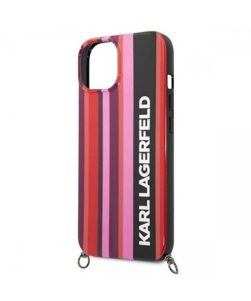 Karl Lagerfeld KLHCP14SSTSTP iPhone 14 6.1 "hardcase pink / pink Color Stripes Strap