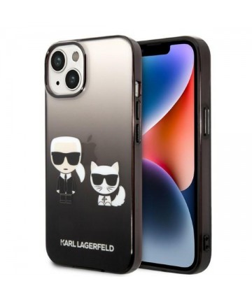 Karl Lagerfeld KLHCP14STGKCK iPhone 14 6,1 "hardcase black / black Gradient Ikonik Karl & Choupette