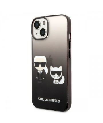 Karl Lagerfeld KLHCP14STGKCK iPhone 14 6,1 "hardcase black / black Gradient Ikonik Karl & Choupette