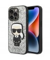 Karl Lagerfeld KLHCP14XGFKPG iPhone 14 Pro Max 6.7 "hardcase silver / silver Glitter Flakes Ikonik