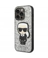 Karl Lagerfeld KLHCP14XGFKPG iPhone 14 Pro Max 6.7 "hardcase silver / silver Glitter Flakes Ikonik