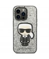 Karl Lagerfeld KLHCP14XGFKPG iPhone 14 Pro Max 6.7 "hardcase silver / silver Glitter Flakes Ikonik