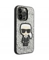 Karl Lagerfeld KLHCP14XGFKPG iPhone 14 Pro Max 6.7 "hardcase silver / silver Glitter Flakes Ikonik