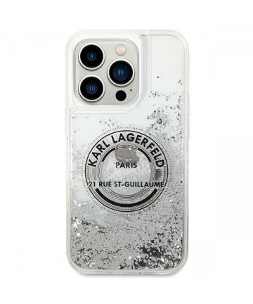Karl Lagerfeld KLHCP14XLCRSGRS iPhone 14 Pro Max 6.7 "silver / silver hardcase Liquid Glitter RSG