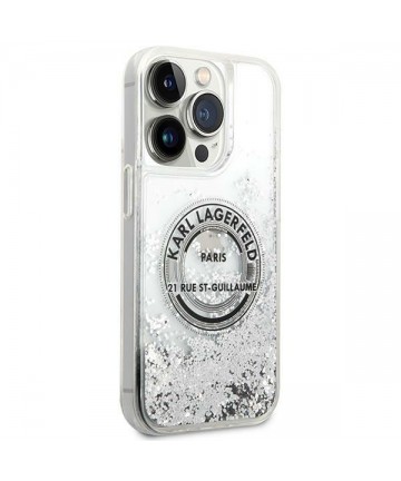 Karl Lagerfeld KLHCP14XLCRSGRS iPhone 14 Pro Max 6.7 "silver / silver hardcase Liquid Glitter RSG