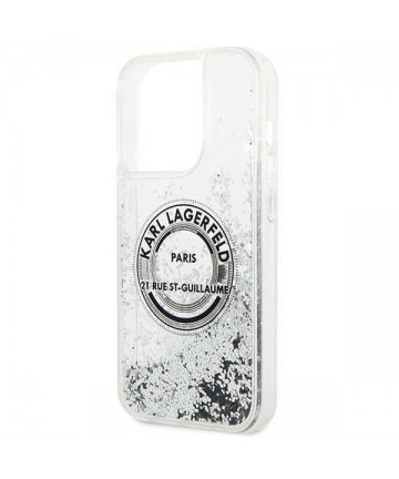 Karl Lagerfeld KLHCP14XLCRSGRS iPhone 14 Pro Max 6.7 "silver / silver hardcase Liquid Glitter RSG