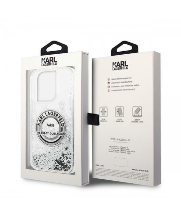 Karl Lagerfeld KLHCP14XLCRSGRS iPhone 14 Pro Max 6.7 "silver / silver hardcase Liquid Glitter RSG
