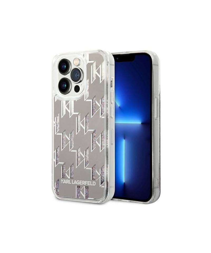 Karl Lagerfeld KLHCP14XLMNMS iPhone 14 Pro Max 6.7 "hardcase silver / silver Liquid Glitter Monogram