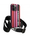 Karl Lagerfeld KLHCP14XSTSTP iPhone 14 Pro Max 6.7 "hardcase pink / pink Color Stripes Strap