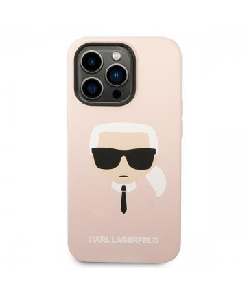 Karl Lagerfeld KLHMP14LSLKHLP iPhone 14 Pro 6.1 "hardcase light pink / light pink Silicone Karl`s Head Magsafe