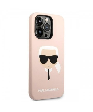 Karl Lagerfeld KLHMP14LSLKHLP iPhone 14 Pro 6.1 "hardcase light pink / light pink Silicone Karl`s Head Magsafe