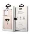 Karl Lagerfeld KLHMP14LSLKHLP iPhone 14 Pro 6.1 "hardcase light pink / light pink Silicone Karl`s Head Magsafe