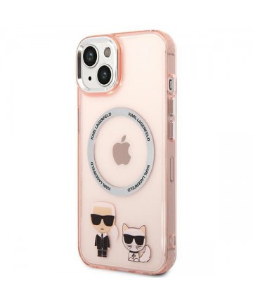 Karl Lagerfeld KLHMP14MHKCP iPhone 14 Plus 6.7 "hardcase pink / pink Karl & Choupette Aluminum Magsafe