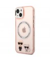 Karl Lagerfeld KLHMP14MHKCP iPhone 14 Plus 6.7 "hardcase pink / pink Karl & Choupette Aluminum Magsafe