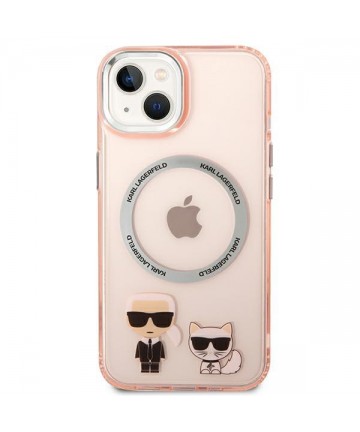 Karl Lagerfeld KLHMP14MHKCP iPhone 14 Plus 6.7 "hardcase pink / pink Karl & Choupette Aluminum Magsafe