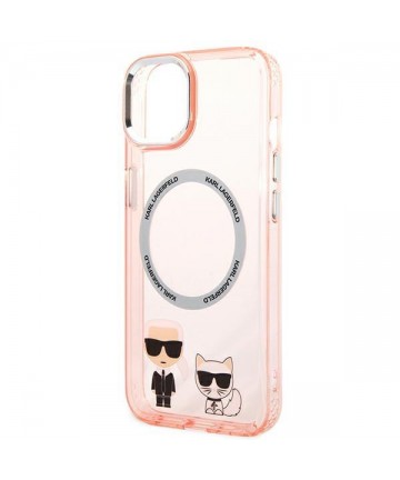 Karl Lagerfeld KLHMP14MHKCP iPhone 14 Plus 6.7 "hardcase pink / pink Karl & Choupette Aluminum Magsafe