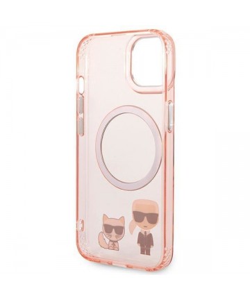 Karl Lagerfeld KLHMP14MHKCP iPhone 14 Plus 6.7 "hardcase pink / pink Karl & Choupette Aluminum Magsafe
