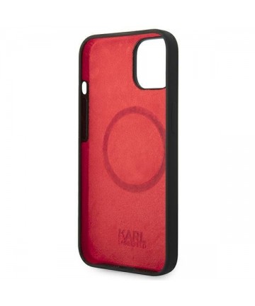 Karl Lagerfeld KLHMP14MSLMP1K iPhone 14 Plus 6.7 "hardcase black / black Silicone Plaque Magsafe