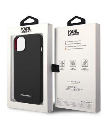 Karl Lagerfeld KLHMP14MSLMP1K iPhone 14 Plus 6.7 "hardcase black / black Silicone Plaque Magsafe