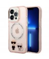 Karl Lagerfeld KLHMP14XHKCP iPhone 14 Pro Max 6.7 "hardcase pink / pink Karl & Choupette Aluminum Magsafe
