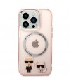 Karl Lagerfeld KLHMP14XHKCP iPhone 14 Pro Max 6.7 "hardcase pink / pink Karl & Choupette Aluminum Magsafe