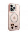 Karl Lagerfeld KLHMP14XHKCP iPhone 14 Pro Max 6.7 "hardcase pink / pink Karl & Choupette Aluminum Magsafe