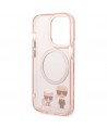 Karl Lagerfeld KLHMP14XHKCP iPhone 14 Pro Max 6.7 "hardcase pink / pink Karl & Choupette Aluminum Magsafe