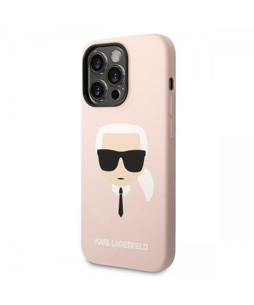 Karl Lagerfeld KLHMP14XSLKHLP iPhone 14 Pro Max 6.7 "hardcase light pink / light pink Silicone Karl`s Head Magsafe