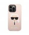Karl Lagerfeld KLHMP14XSLKHLP iPhone 14 Pro Max 6.7 "hardcase light pink / light pink Silicone Karl`s Head Magsafe